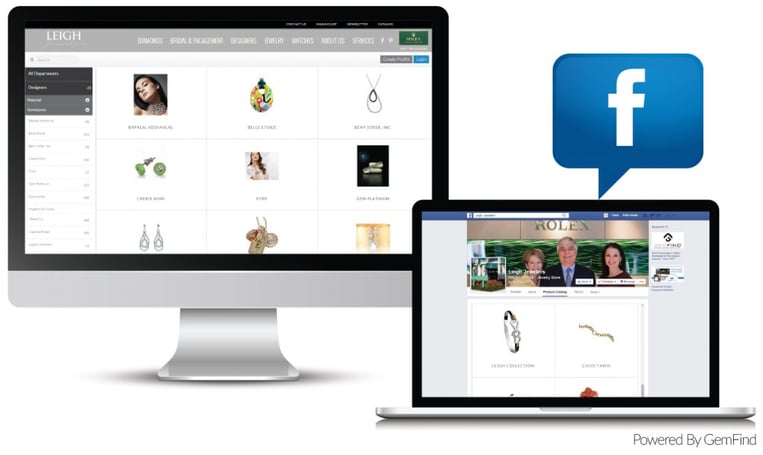 Jewelry brands can promote collections through retailers with JewelCloud® Facebook Application