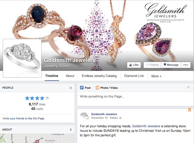 Goldsmith Jewelers on Facebook