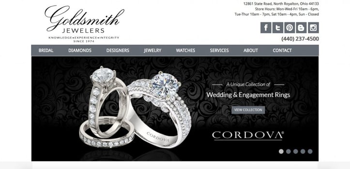 Ohio's Goldsmith Jewelers Launches New Website