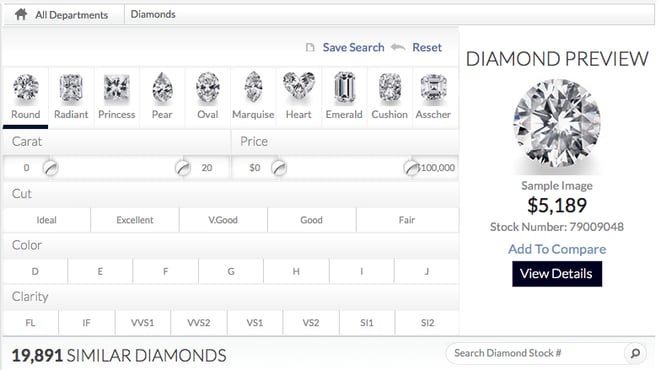Goldsmith Jewelers Diamond Search