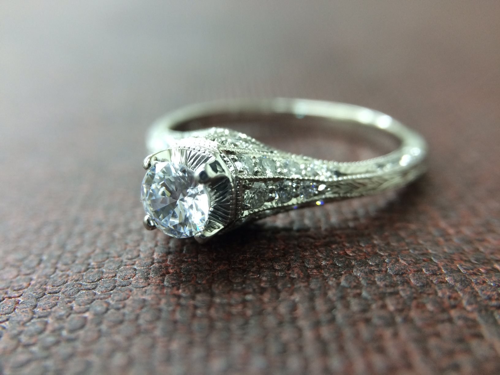 engagement ring with diamonds