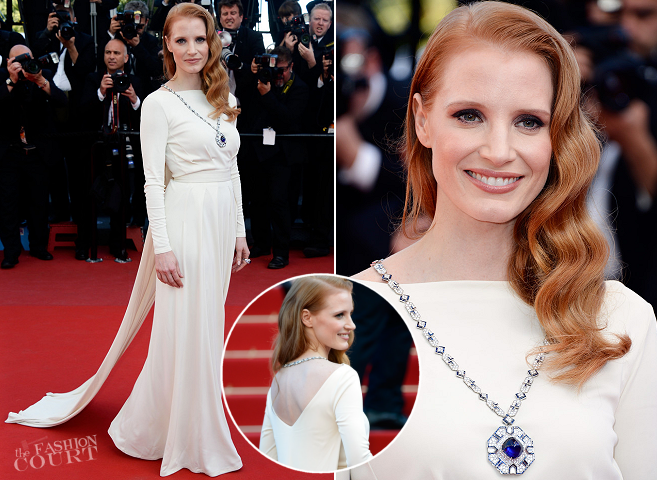Jessica Chastain in Atelier Versace | 'Cleopatra' Premiere - 2013 Cannes Film Festival