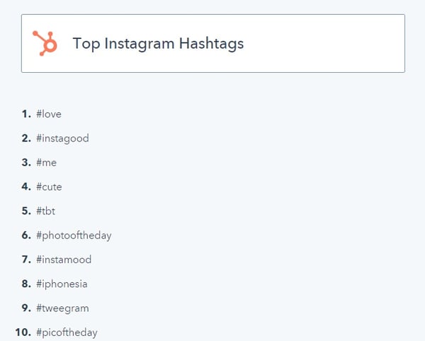 top insta hashtags